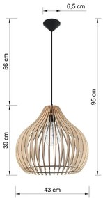 Pantilla bézs függőlámpa - Sollux