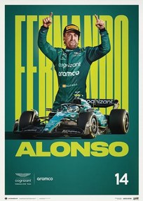 Művészeti nyomat Aston Martin Aramco Cognizant Formula One™ Team - Fernando Alonso - 2023, Automobilist