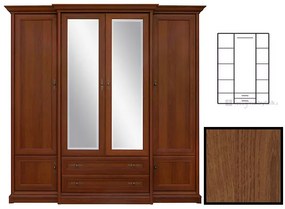 Ruhásszekrény Kendal ESZF 4D2S (Gesztenye). 880808