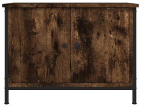 füstös tölgy színű szerelt fa TV-szekrény ajtókkal 60x35x45 cm