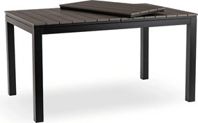 Stół Ogrodowy ARGOS 140-180 cm Ciemnoszary Dąb/Czarny
