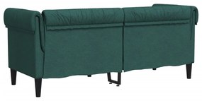 sötétzöld 2 személyes szövet Chesterfield kanapé