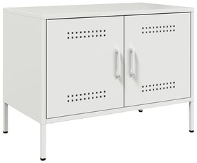 2 db fehér acél TV-szekrény 68 x 39 x 50,5 cm