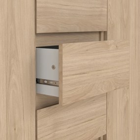 Natúr színű komód tölgyfa dekorral 121x91x50 cm Naia – Tvilum