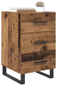 vidaXL Éjjeliszekrény fiókkal Öreg fa 40 x 40 x 66 cm Faanyag
