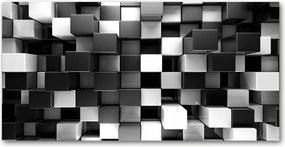 Konyhai panel Absztrakt kocka 140x70 cm Ragasztó