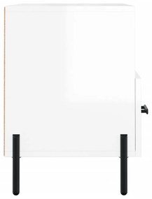 fehér magasfényű szerelt fa TV-szekrény 80x36x50 cm