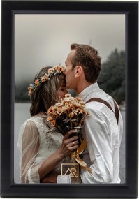 Képkeret 15x21 fekete üveg univerzális