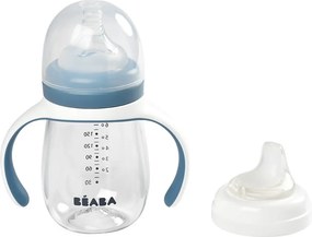 Béaba 2 az 1-ben Tanuló cumisüveg 210 ml - Viharkék
