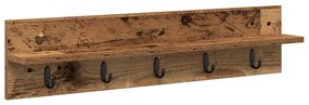 Fali Kabáthorog polcokkal Régi fa 80 x 10.5 x 18 cm Faanyag