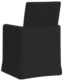 Étkező Székek 2 pcs Fekete 57 x 67 x 95 cm szövet