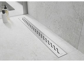 Mexen Lapos rozsdamentes acél zuhanytálca 80 cm minta M18, 1023080-15