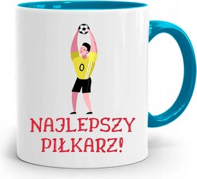 Kék Bögre Labdarúgó Játékosoknak Legjobb, fényképes nyomattal