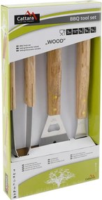 Wood 3 db-os grillező eszközkészlet - Cattara