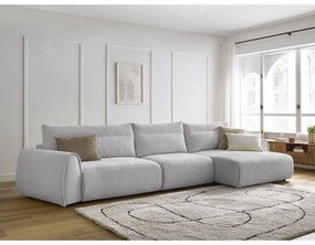Világosszürke sarokkanapé Aden – Bobochic Paris