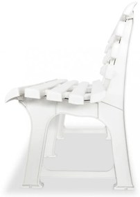 fehér műanyag kerti pad 145,5 cm