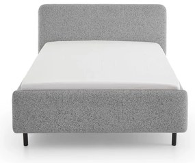 Világosszürke kárpitozott franciaágy ágyrács nélkül 180x200 cm Primo – Meise Möbel