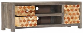 szürke tömör mangófa TV-szekrény 120 x 30 x 40 cm