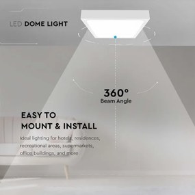 LED Fürdőszobai mennyezeti lámpa LED/18W/230V 6500K IP44 22,5x22,5 cm fehér
