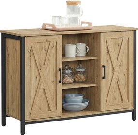 Komód TAYLOR ARTISAN nyitott polcokkal, 100x70cm