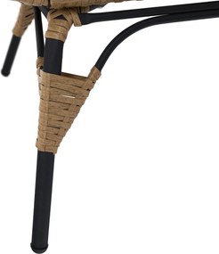 Rattan fotel, természetes/fekete/bézs, KARMEN