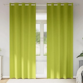 Függönyök függönyökkel 2 pcs Alma zöld 225x140cm Poliészter