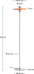 Narancssárga állólámpa fém búrával (magasság 130 cm) Nuvira – Kave Home