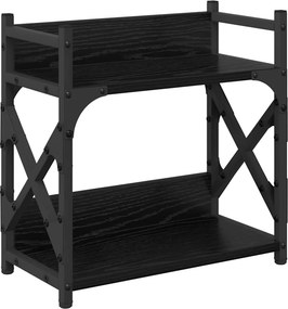 vidaXL Nyomtatóállvány Fekete tölgy 40 x 20 x 40 cm Faanyag