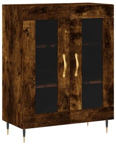 füstös tölgy színű szerelt fa magasszekrény 69,5 x 34 x 180 cm