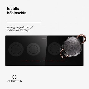 Klarstein Masterzone Slim Round, indukciós főzőlap, max. 7200 W, beépített, 4 zóna