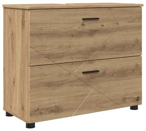 Fürdőszoba bútor szett 2 pcs kézműves tölgy 76.5 x 35 x 64 cm