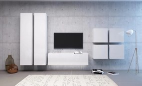 Vida 5 fali polc, fényes fehér