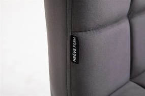 HR7009N Grafit modern velúr szék arany lábbal