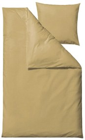 Sárga bio pamut ágyneműhuzat 200x140 cm Wave Straw - Södahl