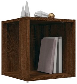 barna tölgy színű szerelt fa kisasztal 33 x 33 x 34,5 cm