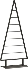 vidaXL Fém karácsonyfa állvánnyal Fekete 125,5 cm Acél