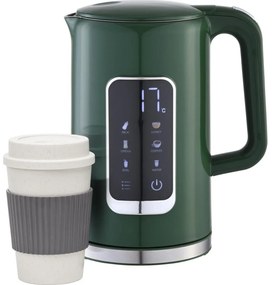 Vízforraló LCD kijelzővel 1,7 l 2200W/230V zöld + travel csésze 450 ml