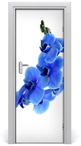 Ajtó méretű poszter kék orchidea 75x205 cm