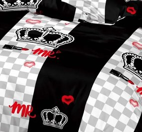 Ágynemű CROWN BLACK 7 részes 140X200 cm