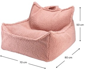 Rózsaszín buklé gyerek babzsákfotel Chair – Wigiwama