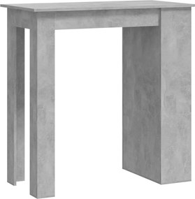 vidaXL betonszürke bárasztal tárolópolccal 102 x 50 x 103,5 cm