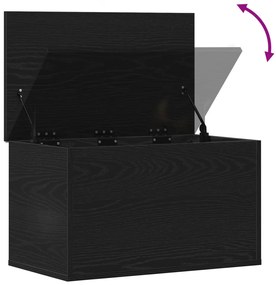 Tárolódoboz tetővel Fekete Tölgy 60x35x35 cm Mérnöki Fa