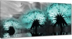 Vászonkép 115x55 Türkiz pitypangok