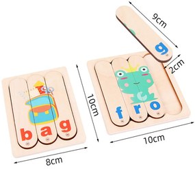 Angol tanuló puzzle oktató fajáték