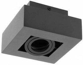 Lámpa Mennyezeti lámpatest ASTER, AC220-240V, 50/60 Hz, GU10, max.50W, IP20, aluminum, egy, fekete