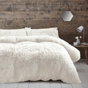 Fehér kétszemélyes-hosszabbított mikroplüss ágyneműhuzat 230x220 cm Cuddly – Catherine Lansfield