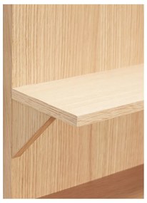 Natúr színű többszintes fali polc tölgyfa dekorral 40 cm Straight – Hübsch