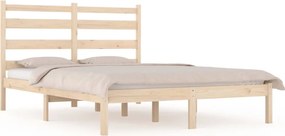 vidaXL Small Double tömör fenyőfa ágykeret 120 x 190 cm