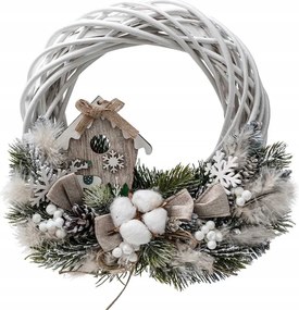 Karácsonyi Koszorú Karácsonyi Dísz Fehér, Karácsonyi