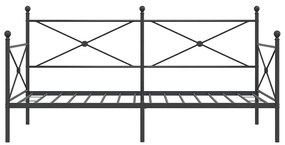 kanapéágy matrac nélkül fekete 100x190 cm acél
